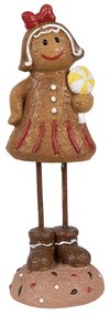 Vánoční dekorace Perníček Perníčková dívka s lízátkem - 7*7*18 cm