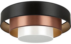 Duolla - LED Stropné svietidlo LUNETA LED/26W/230V pr. 60 cm 4000K čierna/medená