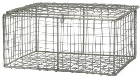 Chic Antique Drôtený úložný box s vekom Antique Zinc
