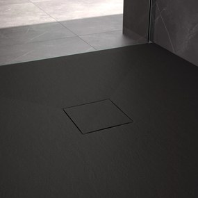 Obdĺžniková sprchová vanička z SMC kompozitu REA MAGNUM 120x80 cm, čierna