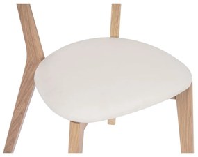 Jedálenská stolička z dubového dreva s bielym sedákom Arch - Bonami Essentials