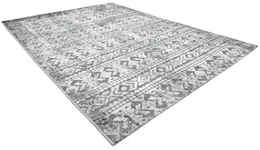 Koberec Štrukturálny SOLE D3732 Aztécky, diamanty sivo / béžový