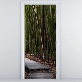 Fototapeta na dvere - Medzi bambusy (95x205cm)