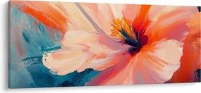 Obraz - Maľovaný kvet (120x50 cm)