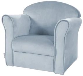 Svetlomodré zamatové detské kresielko Lil Sofa – Roba