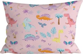 Sada detských obliečok z mikrovlákna DINO ISLAND farebné + obliečka na vankúš 50 x 70 cm ZDARMA