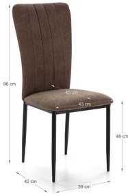 Hnedé jedálenské stoličky v súprave 4 ks Holly – Marckeric