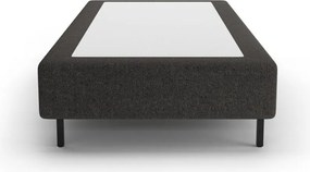 Čierna čalúnená jednolôžková posteľ bez čela 90x200 cm Whale – Micadoni