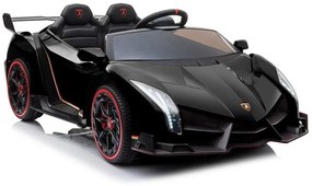 LEAN CARS ELEKTRICKÉ AUTÍČKO - Lamborghini Veneno - NELAKOVANÉ ČIERNE- 4x45W MOTOR - 12V10Ah BATÉRIA - 2023