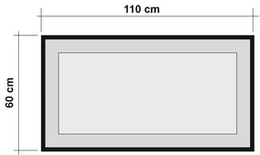 Zrkadlo Idea Black and Atlantic Pine, 110 cm, M