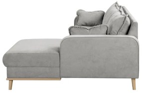 Svetlosivá rohová pohovka (pravý roh) Beata - Ropez