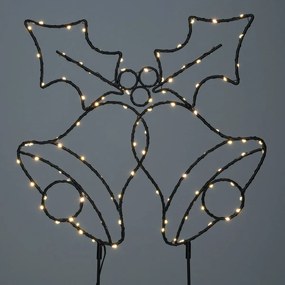 LED svetelná dekorácia Zvony, napájanie: batériové, teplá biela, 50 cm