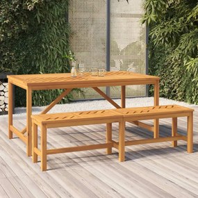 Záhradný jedálenský stôl 150x90x74 cm akáciový masív 362241