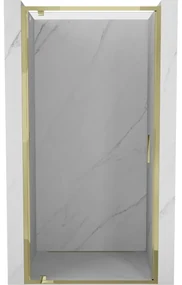 Mexen Exo, výklopné sprchové dvere 60 cm, číre sklo, zlatá, 8181-060-000-50-00