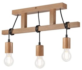 Prisadený luster LEON 3xE27/60W/230V dub