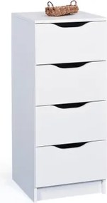 Komoda so 4 zásuvkami Westphalen, biela%