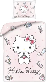 Halantex Obliečky z mikrovlákna 140x200 + 70x90 cm - Hello Kitty "Malá parádnica"