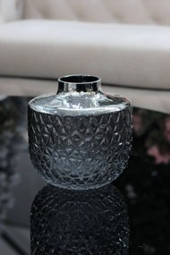 Sivá okrúhla moderná váza MIST 16cm