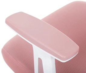 Kancelárska otočná stolička ROSE — sieť / látka, ružová