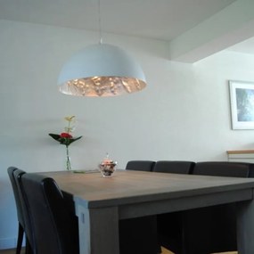 Moderné závesné svietidlo biele 70 cm - Magna