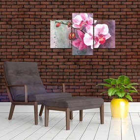 Obraz - Orchidey, aquarel (90x60 cm)