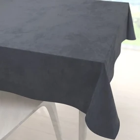 Biante Veľký zamatový štvorcový obrus Velvet Prémium SVP-004 Antracitovo sivý 220x220 cm