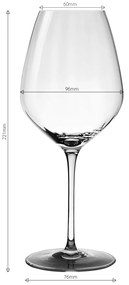 Poháre na červené víno 570 ml set 6 ks - Optima Line Glas Lunasol - 322686