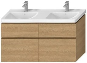 Kúpeľňová skrinka pod umývadlo Jika Cubito 128x46,7x68,3 cm dub H40J4274025191
