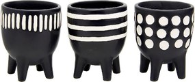 Sass & Belle Mini kvetináče na nožičkách - Set 3 kusov