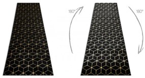 Kusový koberec Jón čierny atyp 80x200cm
