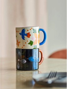 Čierne/béžové keramické hrnčeky v súprave 2 ks 300 ml Maricala – Bloomingville