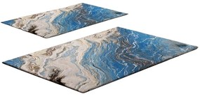 Modré kúpeľňové predložky v súprave 2 ks 60x100 cm – Foutastic