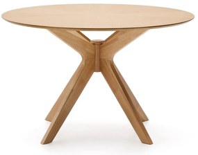 Okrúhly jedálenský stôl s doskou v dubovom dekore ø 120 cm Naanim – Kave Home