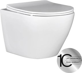 Laveo Závesná WC misa so SoftClose sedadlom Desna - VMD_600S, biela