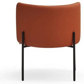Oranžové kreslo z imitácie kože Mogi - Teulat