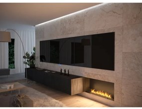 InFire - Vstavaný BIO krb 100x45 cm 3kW čierna