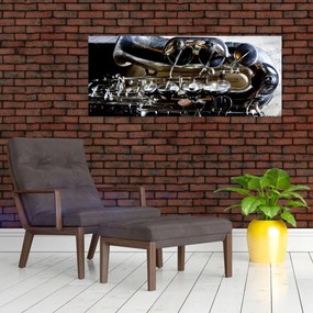 Obraz - Saxofón (120x50 cm)