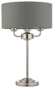 Endon 99149 - Stolná lampa HIGHCLERE 3xE14/18W/230V šedá/lesklý chróm