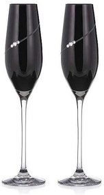 Diamante Silhouette black poháre na sekt 210 ml 2 ks