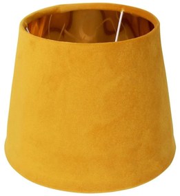 Zamatové medovo zlaté tienidlo so zlatým vnútrom Honey - Ø46 * 25cm / E27