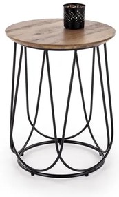 Konferenčný stolík NUBIRA 51x40 cm čierna/orech