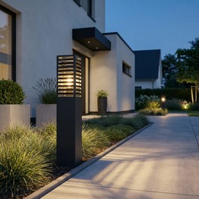 Moderné vonkajšie stojaca lampa čierna 80 cm IP44 - Reims