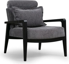 Křeslo Apollo z masivu šedé/černé