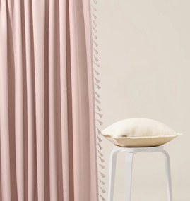Room99 Hotový záves na krúžkoch so strapcami Lara Jednofarebný Farba: Ružová, Veľkosť: 140 x 250 cm