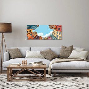 Obraz - Medzi domami (120x50 cm)