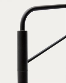 Biela/čierna stojacia lampa so skleneným tienidlom (výška 164 cm) Eilo – Kave Home