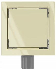 Mexen Flat nerezová podlahová vpusť 12x12 cm, zlatá, 1510012