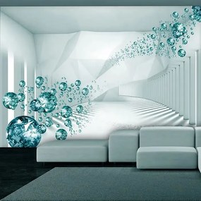 Samolepiaca fototapeta - Diamond Corridor (Turquoise) Veľkosť: 294x210, Verzia: Samolepiaca