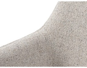 Svetlosivé čalúnené jedálenské kreslo s podrúčkami Alma – Unique Furniture