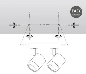 LED Stmievateľné bodové svietidlo MANU 2xGU10/5,8W/230V biela